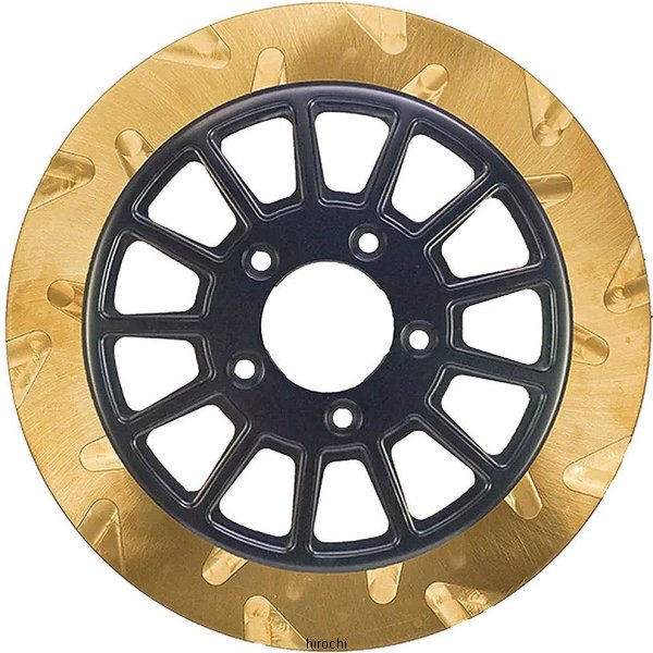 リンドールブレーキ LyndallBrakes ブレーキローター SMOOTH/13SPOKE 11.5インチ ゴールド/黒 5mm厚 リア WO店