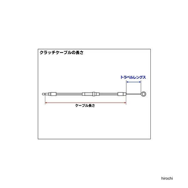 ネオファクトリー 74in クラッチケーブル ブラック 6速 BT用 034613 WO店_2