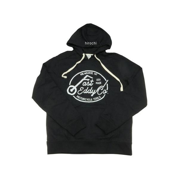 ファストエディ Fasteddy ホワイトロゴ プルオーバーパーカー ブラック XL HOOD-XL WO店