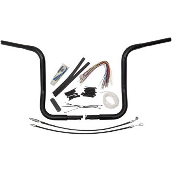 ファットバガーズ Fat Baggers 1.25インチ ハンドルセット Round  14インチ 08年-13年 FLHT 黒 WO店