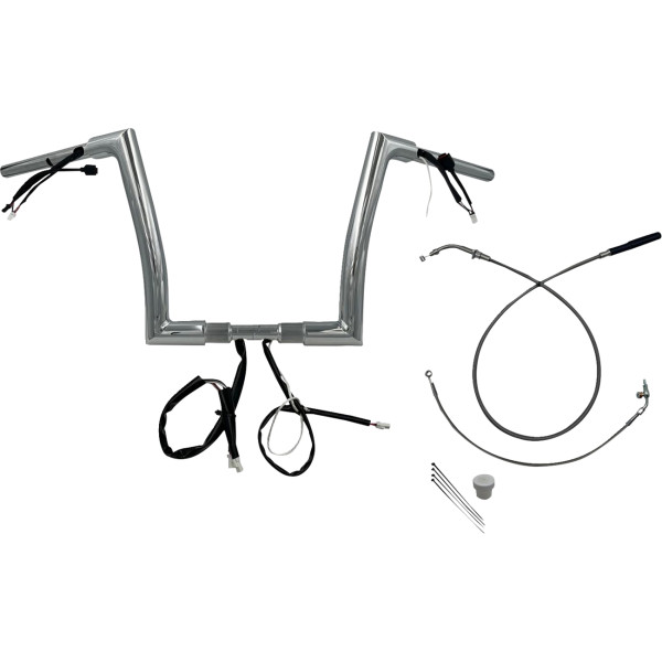 ファットバガーズ FAT BAGGERS H-BAR EZ INSTALL WIRED 1.50" FLAT TOP CHR 12" FLTRX, SE 0601-6915 WO店