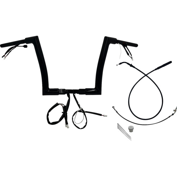 ファットバガーズ FAT BAGGERS H-BAR EZ INSTALL WIRED 1.50" FLAT TOP BLK 12" FLTRX, SE 0601-6916 WO店