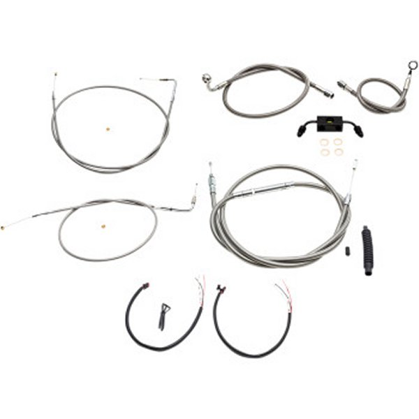 LAチョッパーズ LA Choppers ケーブルコンプキット ステンレス 14年以降 XL ABS付 12-14インチ用 WO店