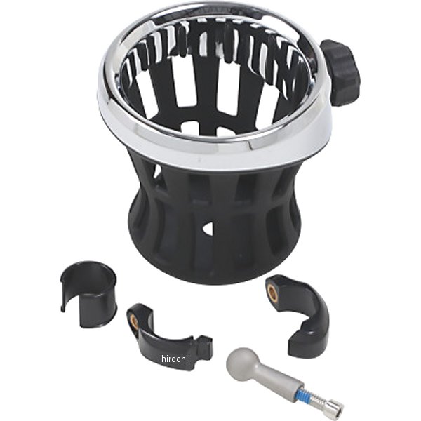 チロ CIRO ドリンクホルダー 22mm-25mm ハンドルバー取り付け 黒/クローム WO店