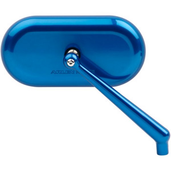 アレンネス Arlen Ness ミラー オーバル 青 右 WO店