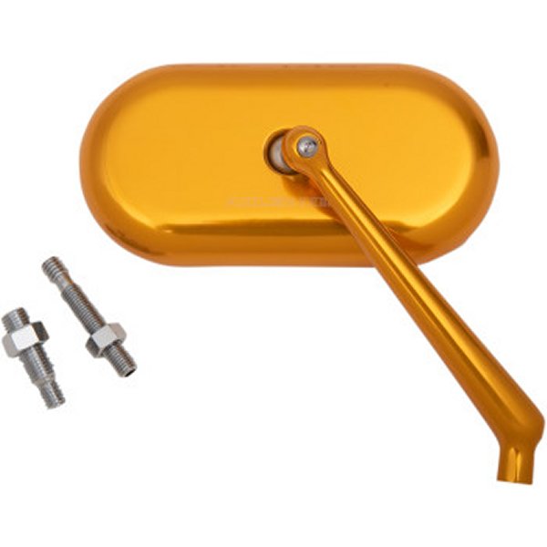 アレンネス Arlen Ness ミラー オーバル ゴールド 右 WO店の通販は