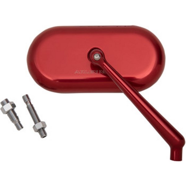 アレンネス Arlen Ness ミラー オーバル 赤 右 WO店の通販は 14,799円