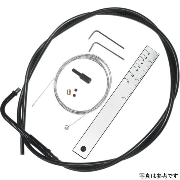 マグナム MAGNUM スロットルケーブル 自作キット エルボー角 45°96年以降 黒/クローム 0650-1062 WO店