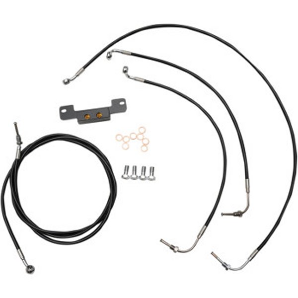 LAチョッパーズ LA Choppers ケーブル標準キット 黒 17年以降 FLH ABS無し 18-20インチ用 0662-0205 WO店
