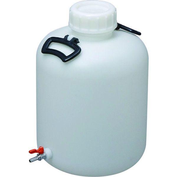 瑞穂化成工業(株) 瑞穂 ポリタンク 広口瓶 ボールコック付 20L 乳白色 0741-TN WO店