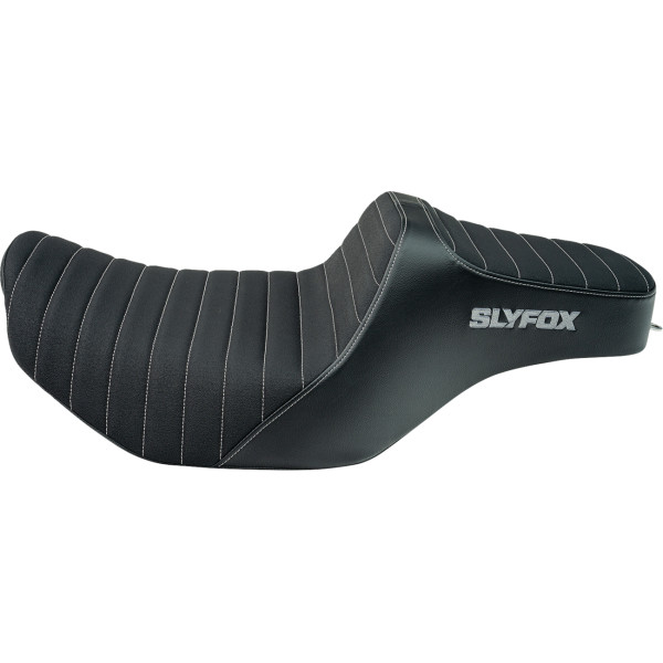 SLYFOX Seat Highnoon Vinyl w/Slistop Silver Logo Touring CVO 0801-2057 WO店