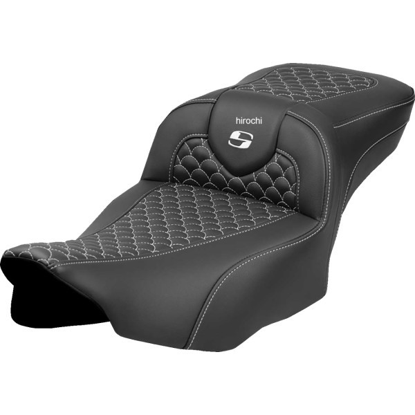 サドルメン Saddlemen シート ロードソファ ドラゴン ホワイト ステッチ エクステンデッドリーチシート 0801-2082 WO店
