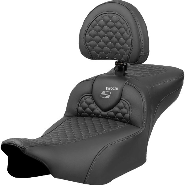 サドルメン シート ロードソファ ドラゴン ダークグレー ステッチ バックレスト付き エクステンデッドリーチシート 0801-2085 WO店