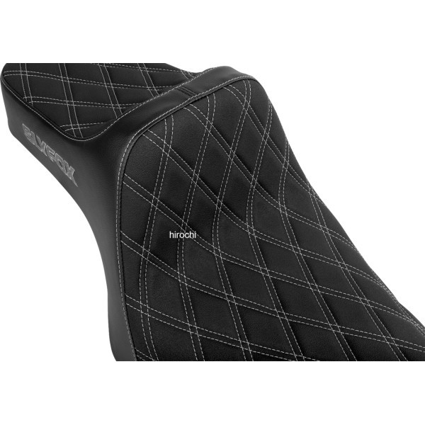 SLYFOX SEAT HIGHNOON 2UP SILVER LOGO DD SLIPSTOP SPORTSTER 2004-22 0804-0837 WO店_1