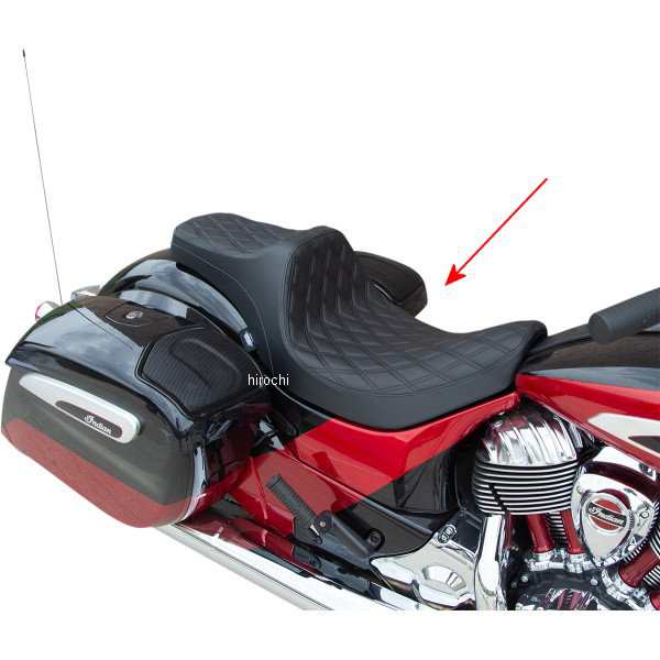 DRAG Specialties  シート プレデター3 ダブルダイヤモンド 14年-18年 インディアン Chief 黒ステッチ 0810-2262 WO店の通販は 99,805円