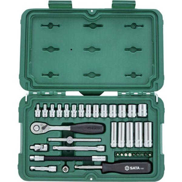 SATA社 SATA 6角ソケットレンチセット 差込角6.35mm(36点) 09001 WO店