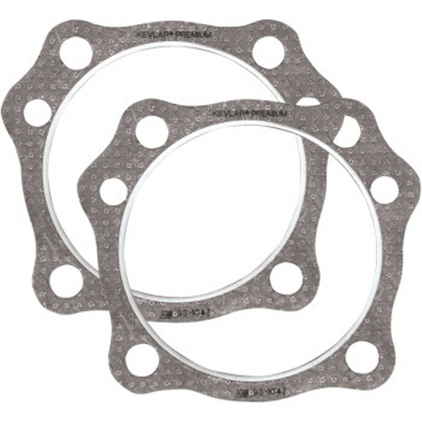 S&amp;Sサイクル S&amp;S Cycle ヘッド ガスケット 4" 厚さ.043" 304 SS 99年-17年 Twin Cam (2個入り) 0934-5013 WO店