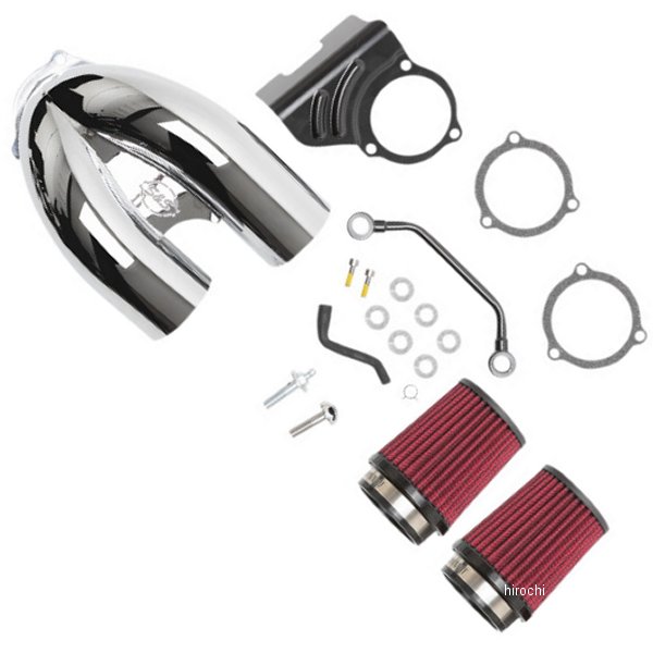 S&S Cycle エアクリーナー チューンドインダクションエアクリーナー 08年-17年 ツインカム クローム 1010-2883 WO店