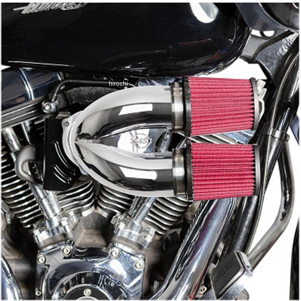 S&S Cycle エアクリーナー チューンドインダクションエアクリーナー 08年-17年 ツインカム クローム 1010-2883 WO店_1