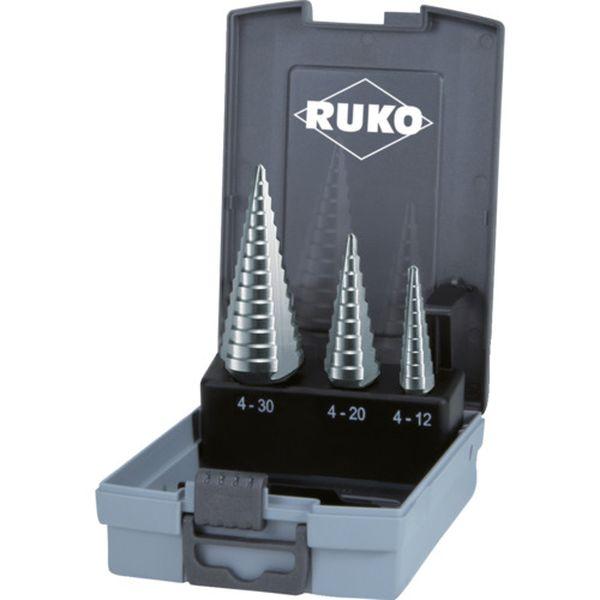 RUKO社 RUKO 3枚刃ステップドリル 3本組セット ハイス 101326RO WO店
