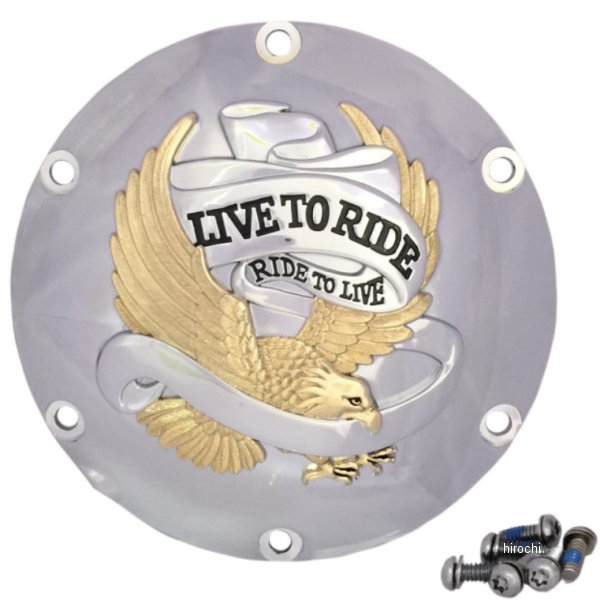 DRAG ダービーカバー 04年以降 XL LIVE TO RIDE ゴールド 1107-0630 WO店