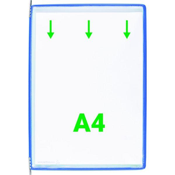 tarifold社 tarifold 掲示ファイルスタンド用ポケット A4X10枚入り ブルー 114001-TN WO店
