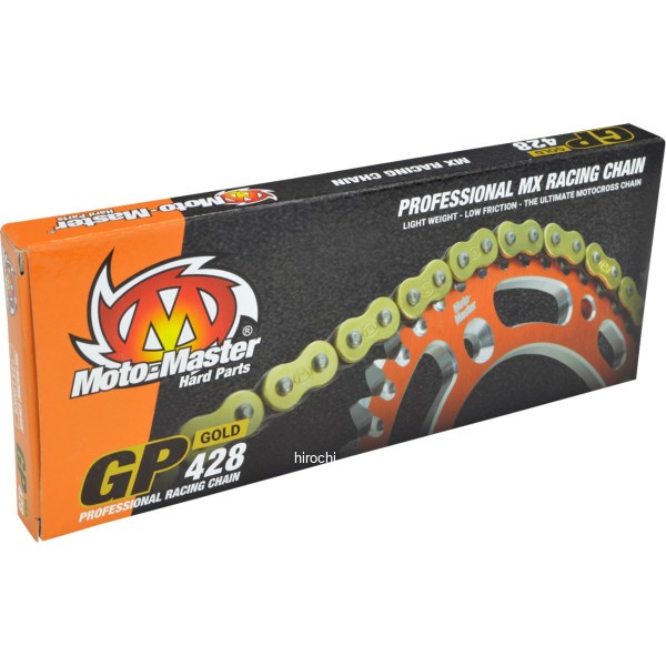 モトマスター Moto-Master MX チェーン GP-428G、134 リンク、ゴールド 1220-0456 WO店
