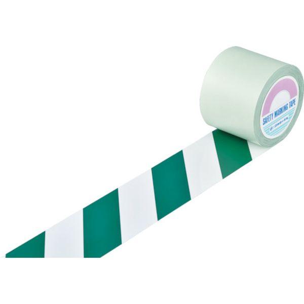 ガードテープ(ラインテープ) 白/緑(トラ柄) GT-102WG 100mm幅×20m 148164-TN WO店