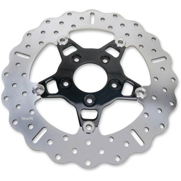 EBC イービーシー ローター 11.5インチ フロント ワイド 黒/クローム 5ボタン フローティングコンター 1710-2245 WO店