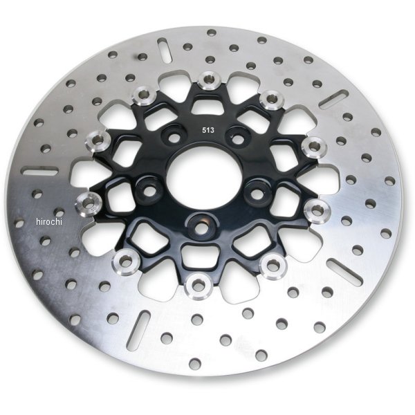 EBC イービーシー ローター 11.5インチ リア ワイド 黒/クローム 10ボタン フローティング 1710-2253 WO店