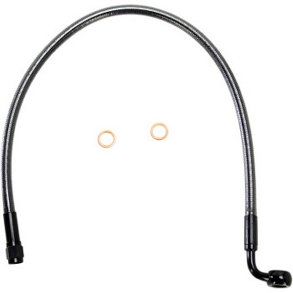 マグナム MAGNUM フロント ブレーキライン 10mm/90°アッパー 20インチ(508mm) 黒 WO店の通販は