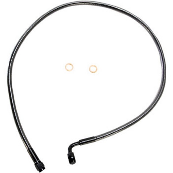 マグナム MAGNUM フロント ブレーキライン 10mm/90°アッパー 32インチ(813mm) 黒 WO店