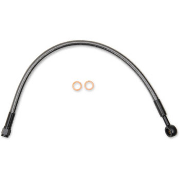 マグナム MAGNUM フロント ブレーキライン 10mm/180°アッパー 28インチ(711mm) 黒 WO店