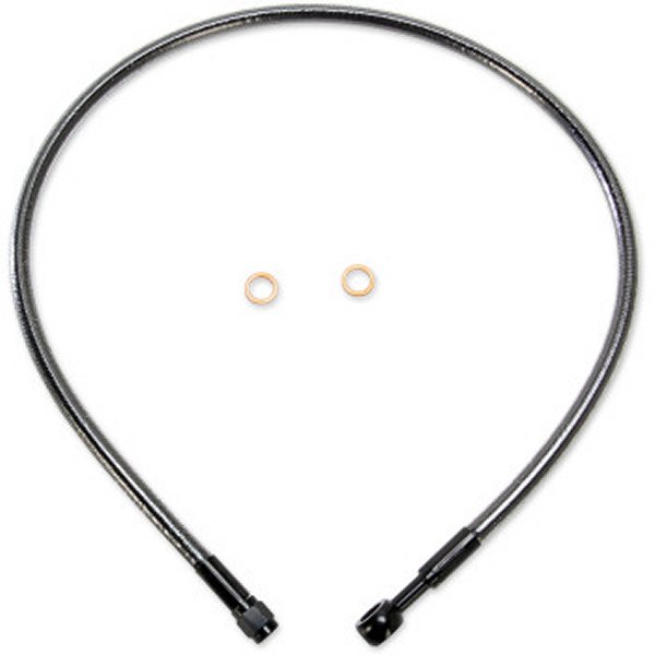 マグナム MAGNUM フロント ブレーキライン 10mm/180°アッパー 34インチ(864mm) 黒 WO店
