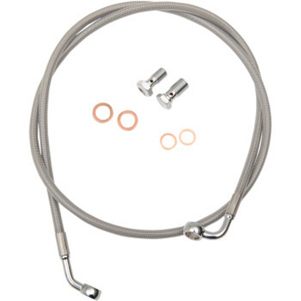 LAチョッパーズ LA Choppers ブレーキホース ステンレス 12年-17年 FXDF ABS無し 12-14インチ用 1741-5100 WO店
