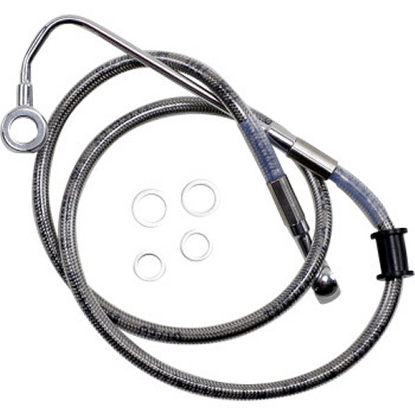 DRAG フロント ブレーキライン ステンレス 15年-17年 FLSTC ABS付 アッパー +2インチ(37.75インチ) 1741-5755 WO店