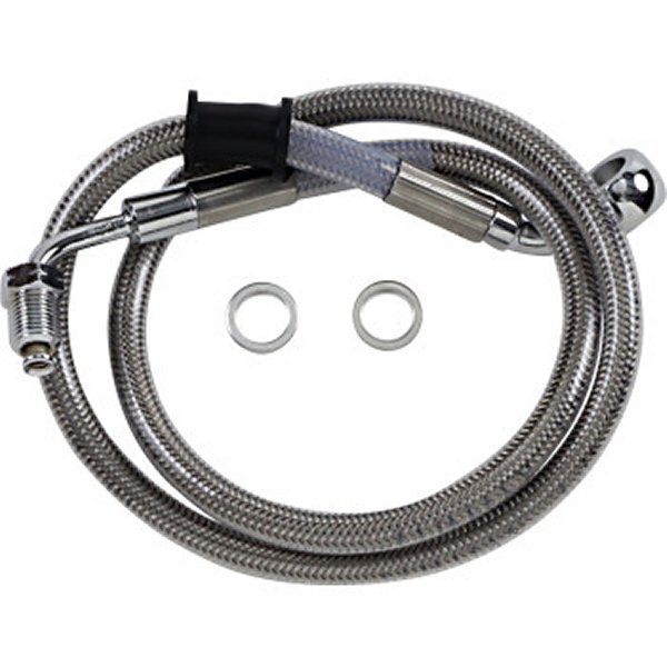 DRAG フロント ブレーキライン ステンレス 18年以降 FLDE ABS付 アッパー +4インチ(27.25インチ) 1741-5814 WO店