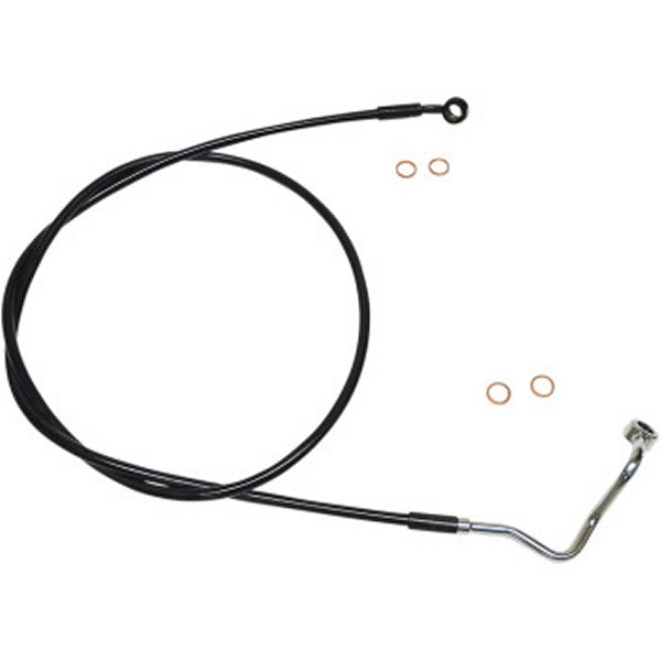 マグナム MAGNUM フロントブレーキライン アッパー ABS 35°黒/黒 70インチ 1741-5883 WO店