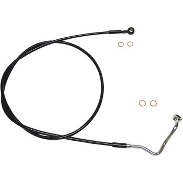 マグナム MAGNUM フロントブレーキライン アッパー ABS 180°黒/黒 74インチ 1741-5895 WO店