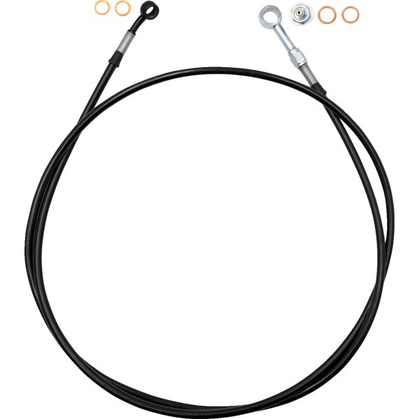ファットバガーズ FAT BAGGERS EZ INSTALL BRAKE LINE FULL LENGTH 60" BLACK BRAID 1741-6818 WO店