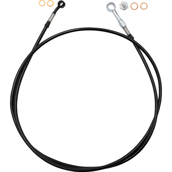 ファットバガーズ FAT BAGGERS EZ INSTALL BRAKE LINE FULL LENGTH 63" BLACK BRAID 1741-6826 WO店