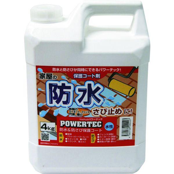 (株)インダストリーコーワ パワーテック 防水塗料 防水・防錆保護コート剤(水性) 透明 4kg 17592-TN WO店