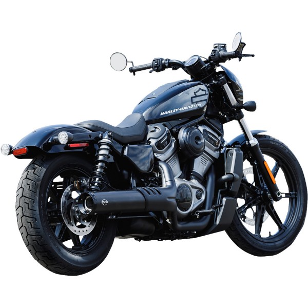 S&Sサイクル S&S CYCLE スリップオンマフラー グランドナショナル 4-1/2インチ 22年 ハーレー Nightster RH975 黒 1801-1502 WO店