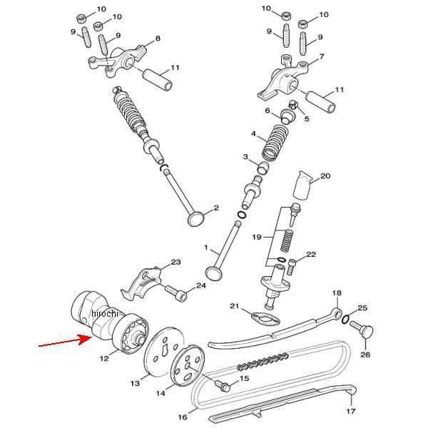 ヤマハ純正 カムシャフト アセンブリ1 WO店の通販は