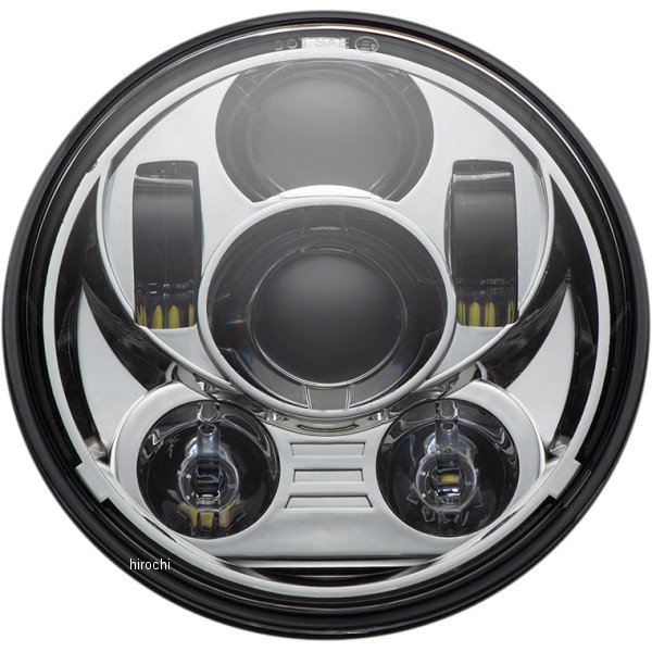カスタム ダイナミクス ヘッドランプ 5.75" LED クローム 2001-2379 WO店