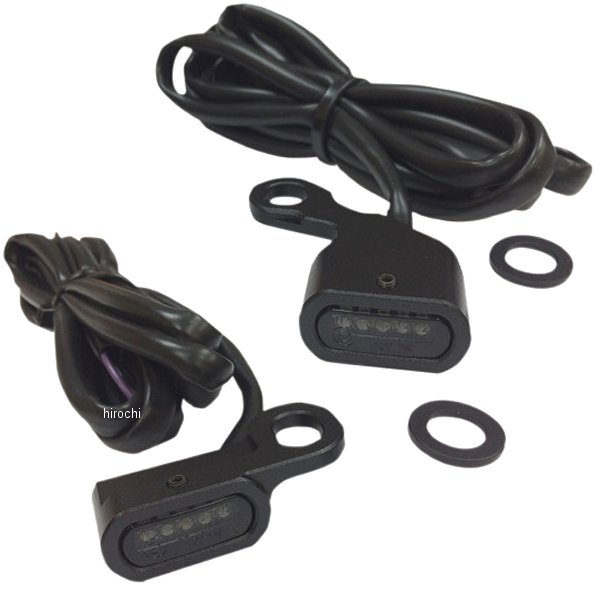 DRAG LEDハンドルバーマーカーライト 00年-14年 ソフテイル 黒/スモーク 2040-2135 WO店