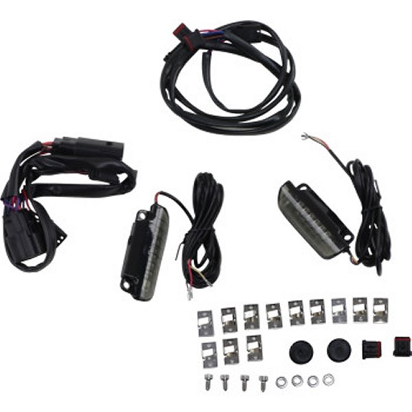 カスタム ダイナミクス LEDサドルバッグ 10年-13年 CVO スモーク WO店の通販は