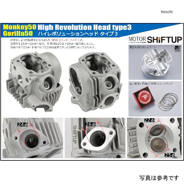 りょう シフトアップ モンキー88ccハイレボリューション ボアアップキット