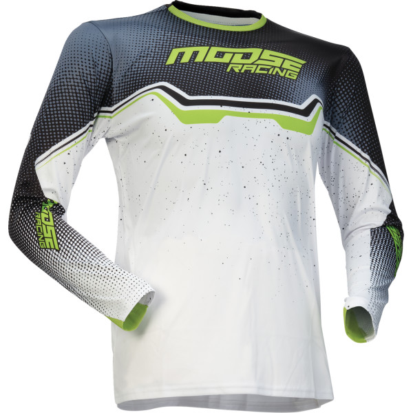 MOOSE OFFROAD ジャージ ユースクオリファイアー ホワイト/ブラック/グリーン Lサイズ 2912-2641 WO店 6,834円