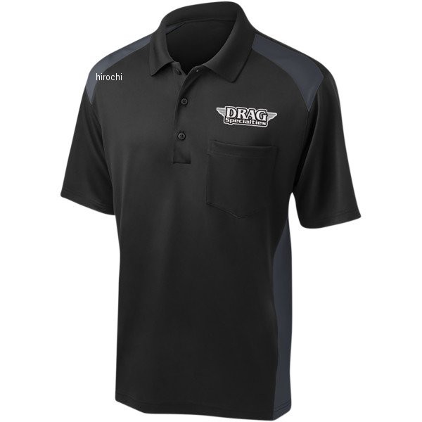 スロットルスレッズ THROTTLE THREADS POLO DRAPSPEC BLK/CHAR LG 3040-2899 WO店